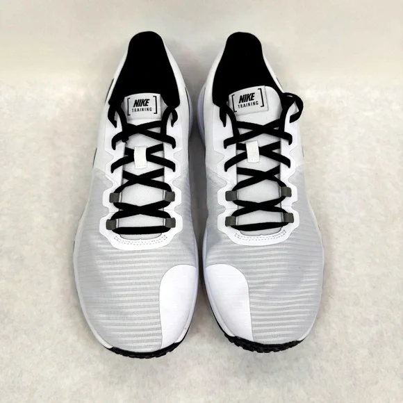 NIKE Men’s Flex Control 4 Workout Shoes - White/Grey/Black - CD0197-100 - Sz 9.5 - Picture 8 of 16